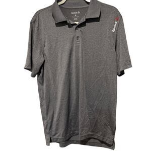 Reebok Speedwick Polo Shirt Mens Short Sleeve Golf Performance Gray Sz M